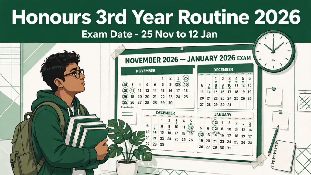 Honours 3rd Year Routine 2026