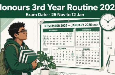 অনার্স ৩য় বর্ষের পরীক্ষার রুটিন ২০২৬ | Honours 3rd Year Routine 2026